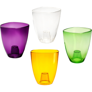 Osłonka do storczyków 12 cm, żółta.